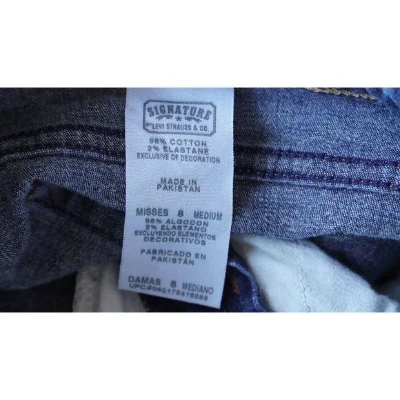 Signature by Levi Strauss Jeans Womens Size 8 Misses Medium At Waist Boot Cut St - Picture 11 of 12